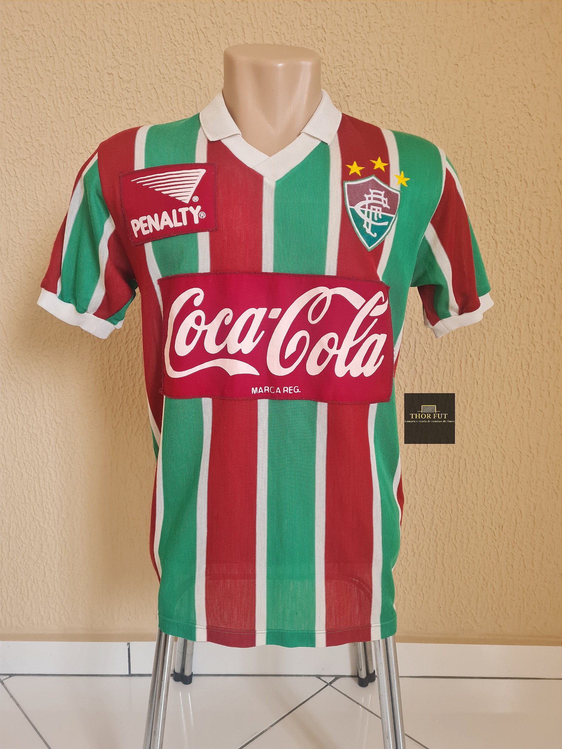 Camisa Fluminense original de jogo 1990/91 #4 Impecável - Thor Fut