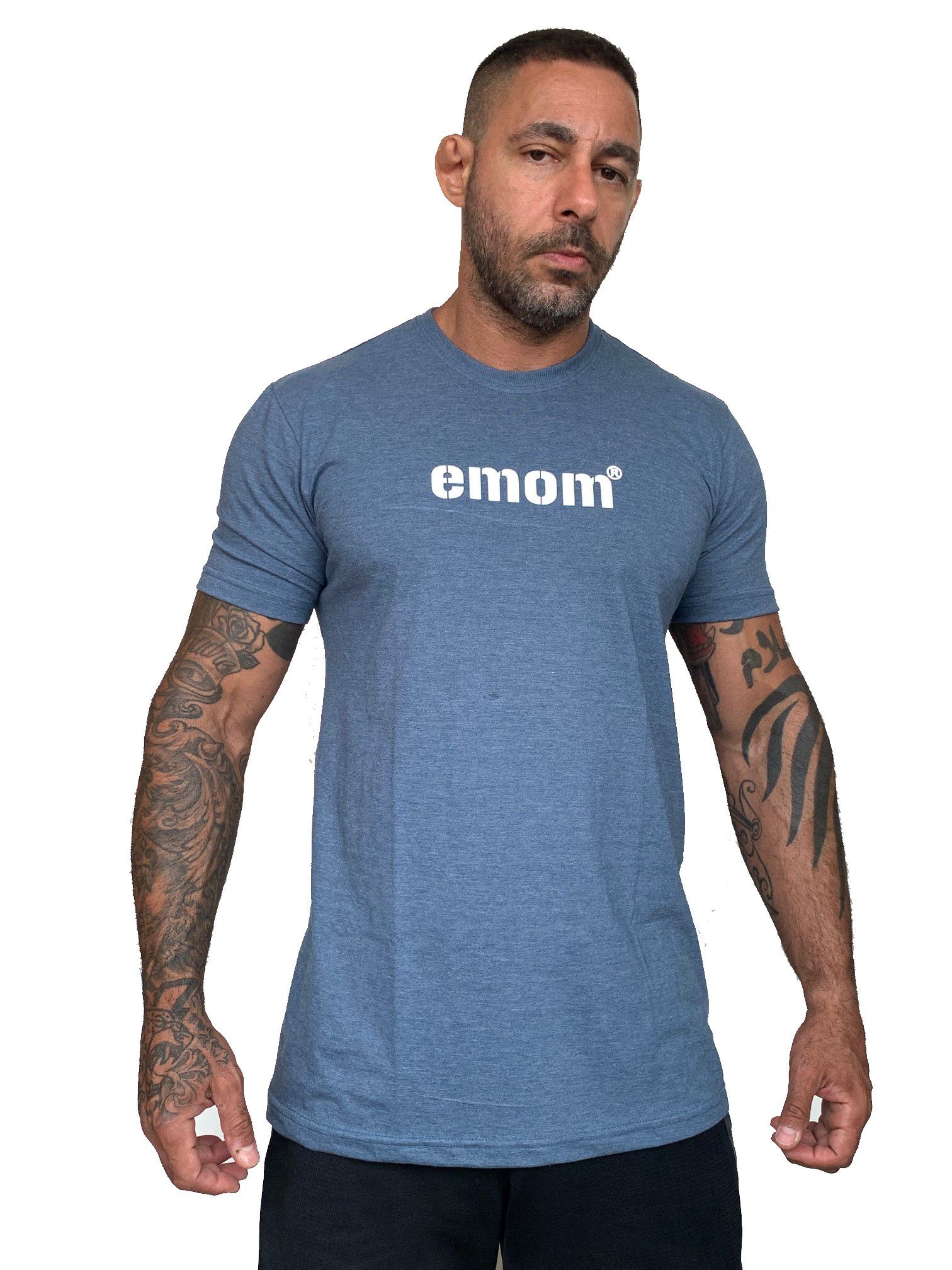 T-SHIRT MASCULINA EMOM® AZUL - EMONSTORE