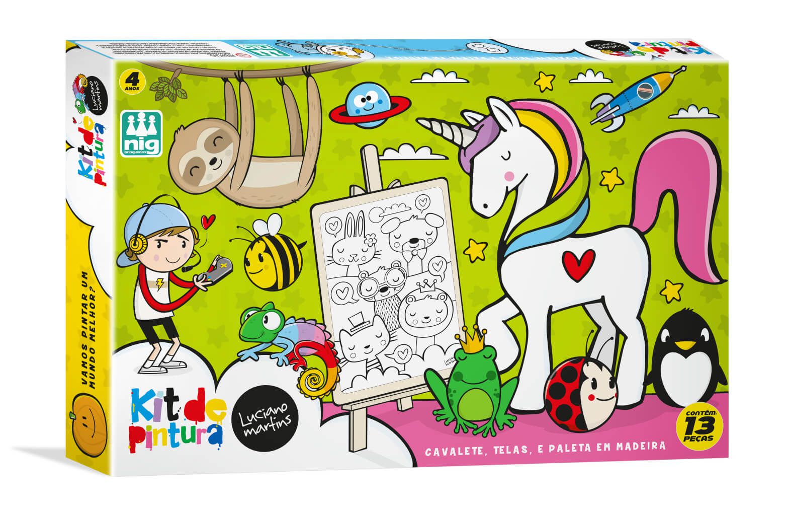 Kit De Pintura Dinos Jogo De Colorir Infantil Dinossauros Nig