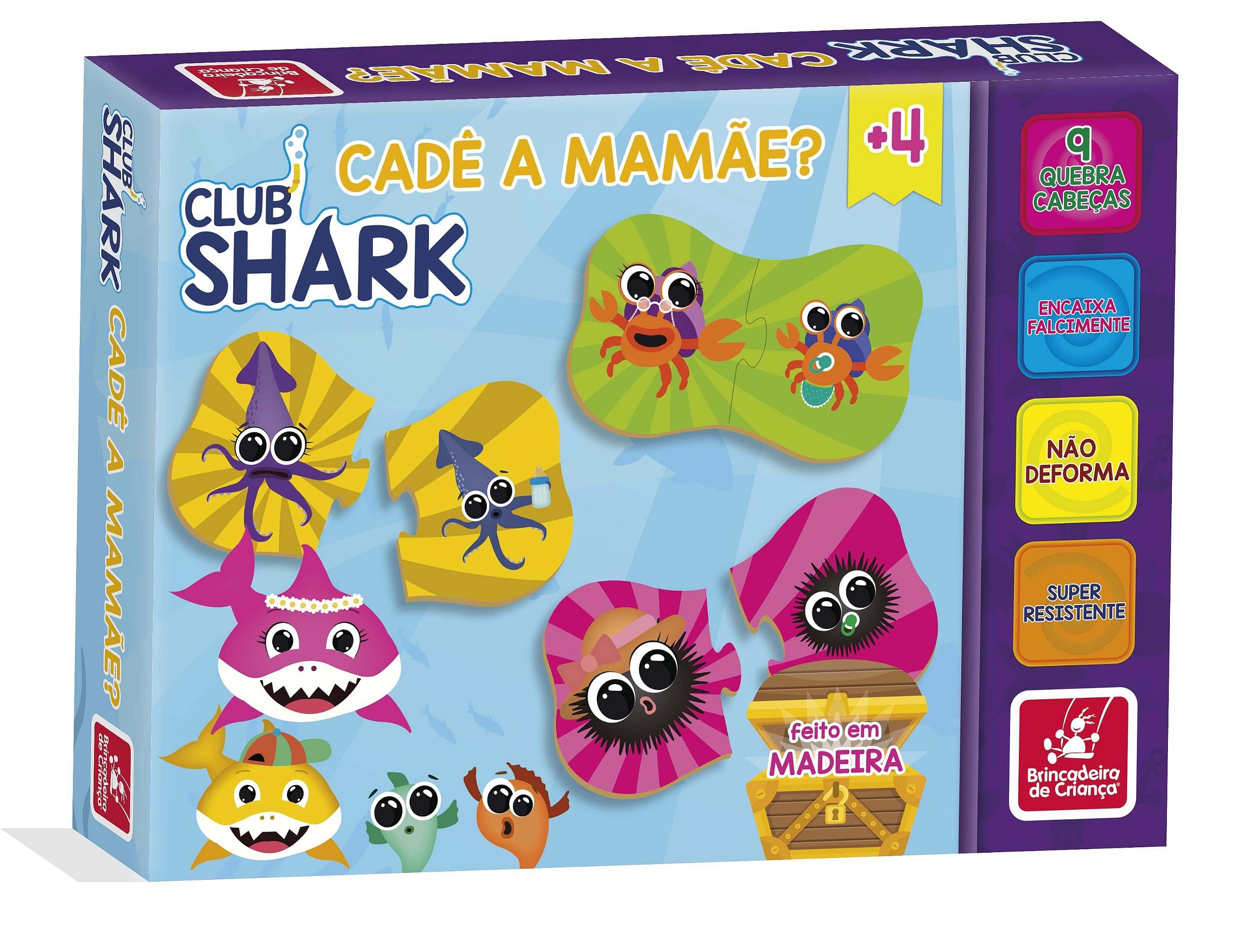 Jogo da Memória Club Shark (24 peças) - Educativos Brinquedos