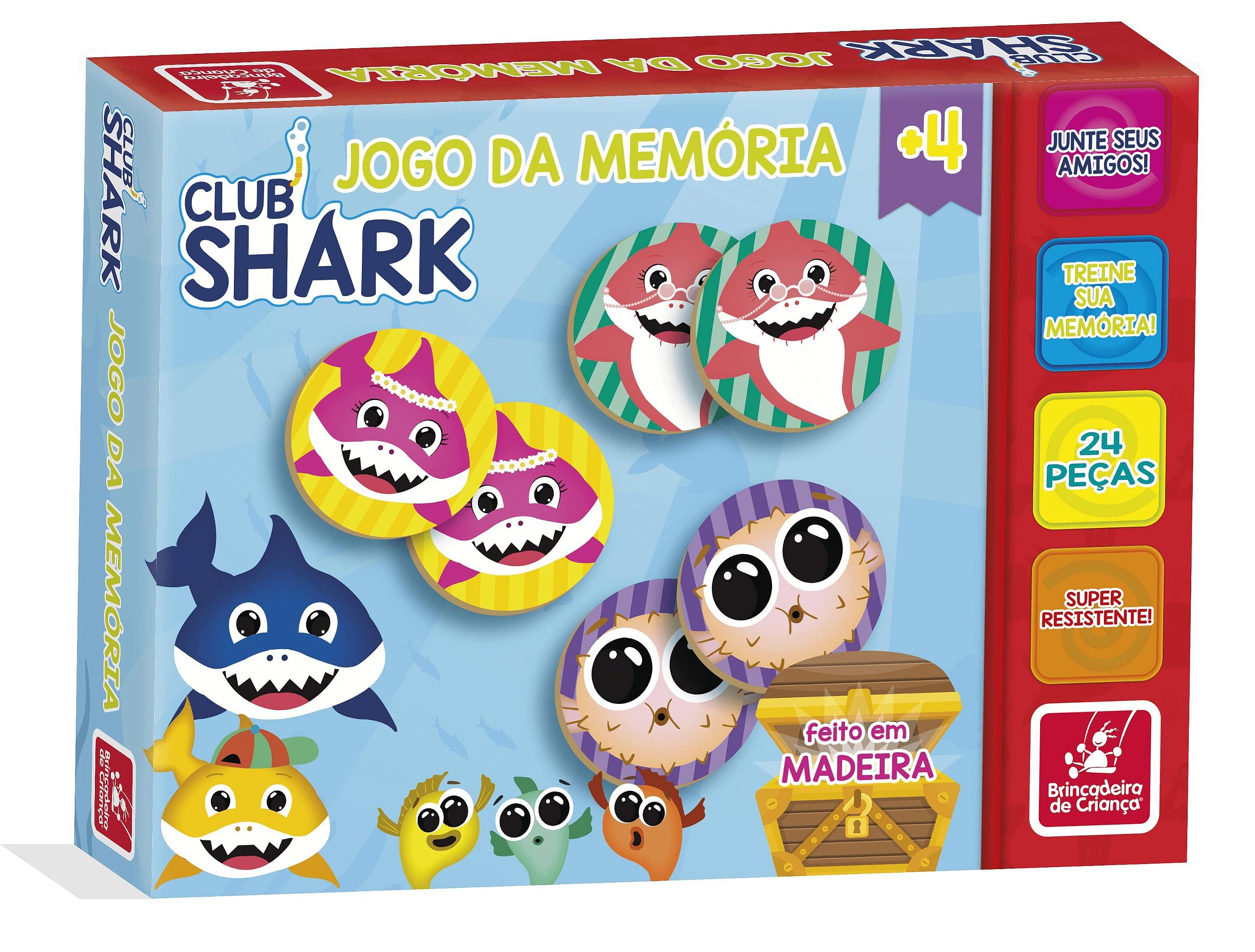 Jogo da Memória Animais 24 Peças Brinquedo Educativo de