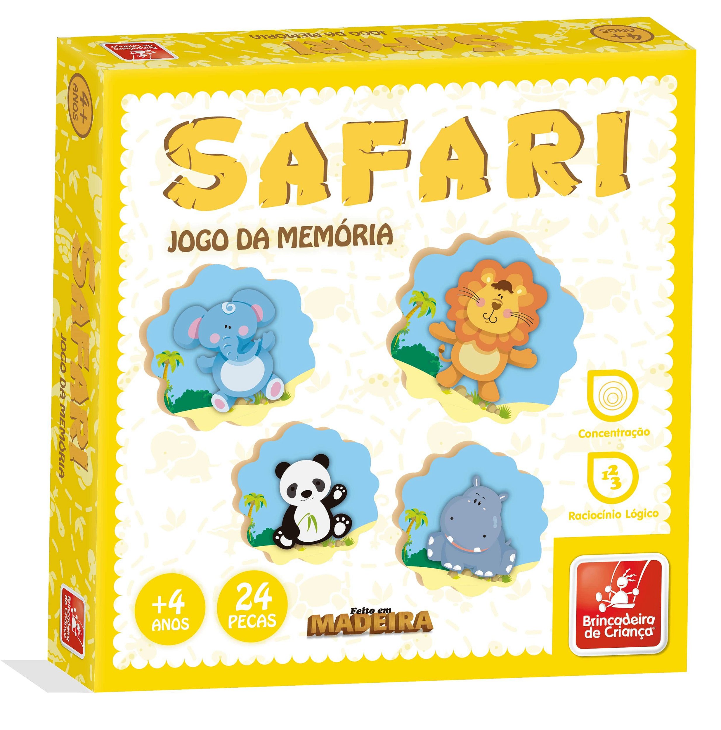 Jogo da Memória Safari - Educativos Brinquedos