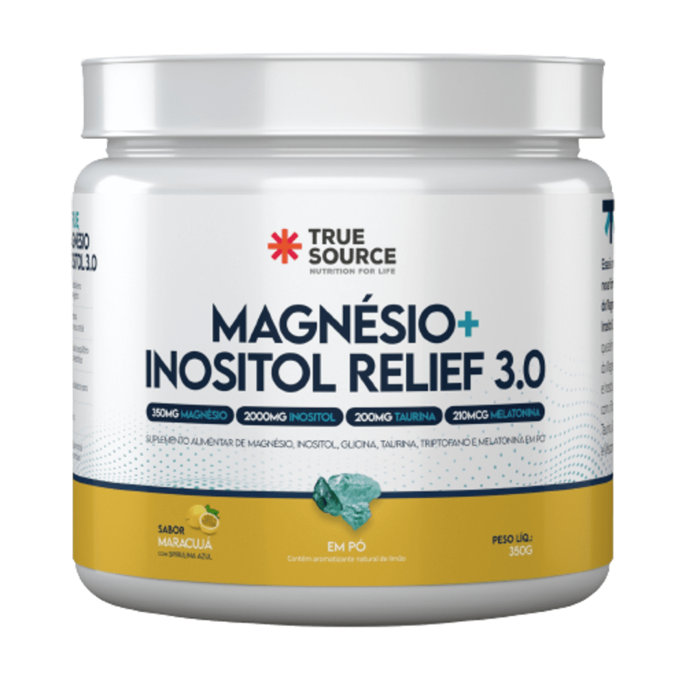 MAGNESIO + INOSITOL RELIEF 3.0 MARACUJA 350g - TRUE SOURCE - Galpão Natural