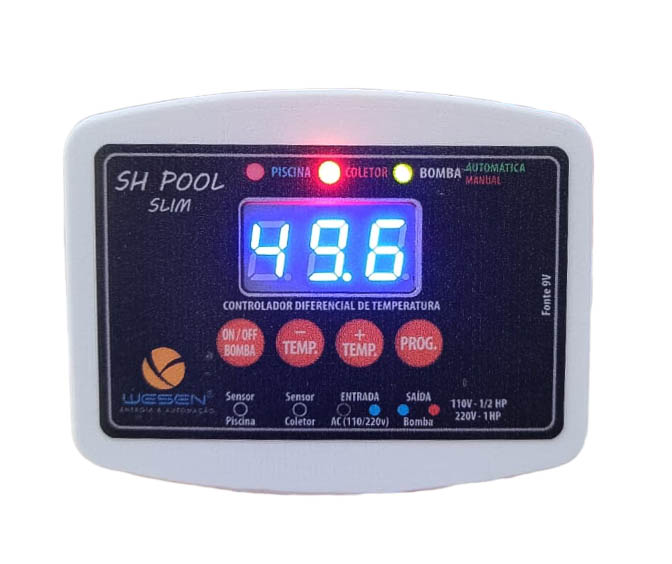 CONTROLADOR DIFERENCIAL DE TEMPERATURA SHPOOL SLIM - IONDROP