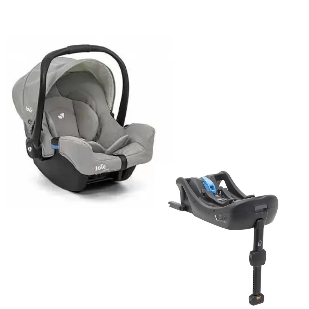 Kit Bebê conforto Gemm Cinza Pebble + Base Isofix - Joie - Baby