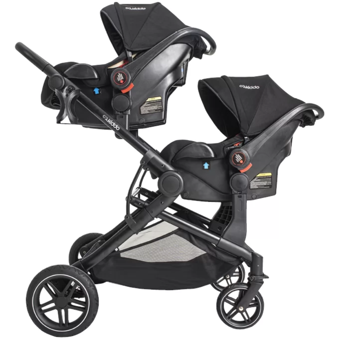 Carrinho de bebê duplo Pair Cinza - Kiddo - Baby Buys Brasil