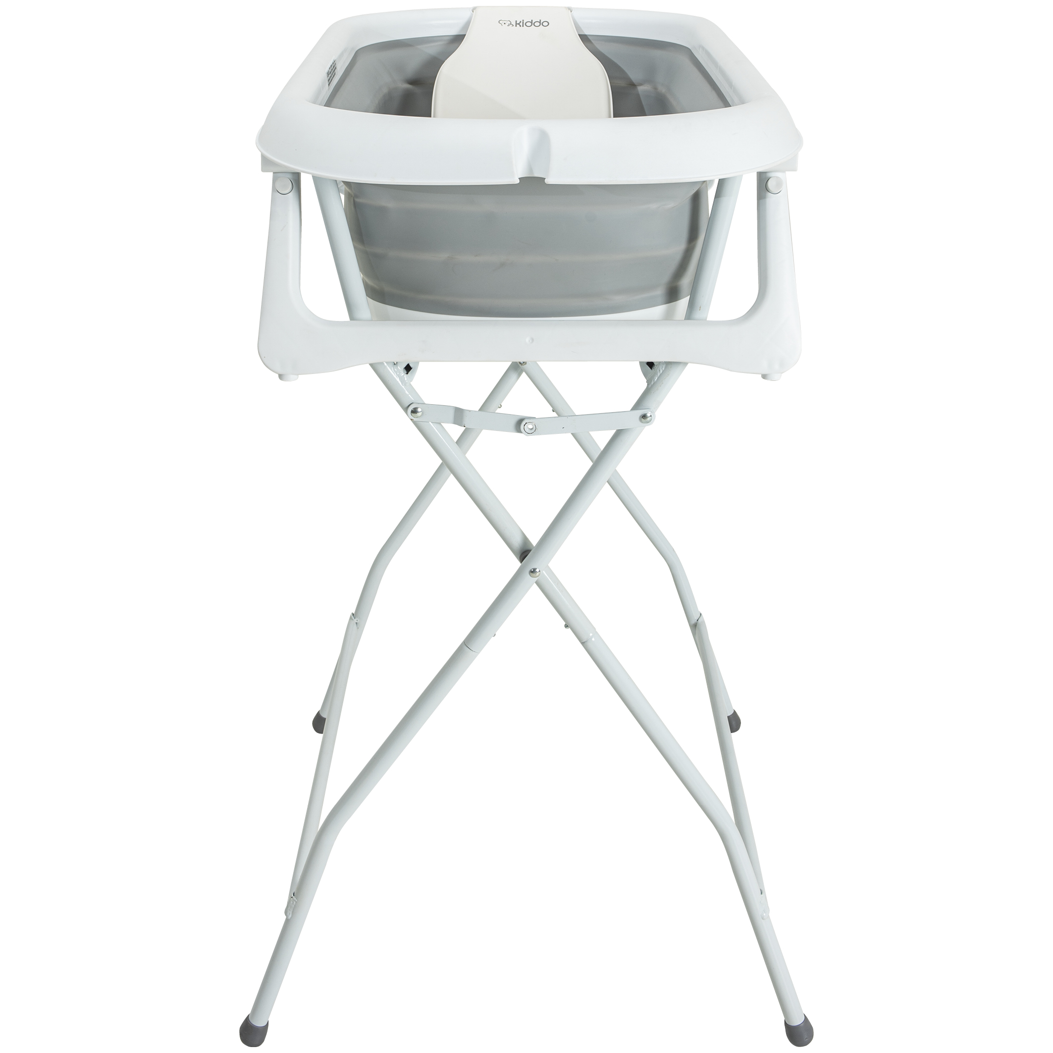 Banheira Dobrável Flex Plus com Suporte (Cinza) - Kiddo - Baby Buys Brasil