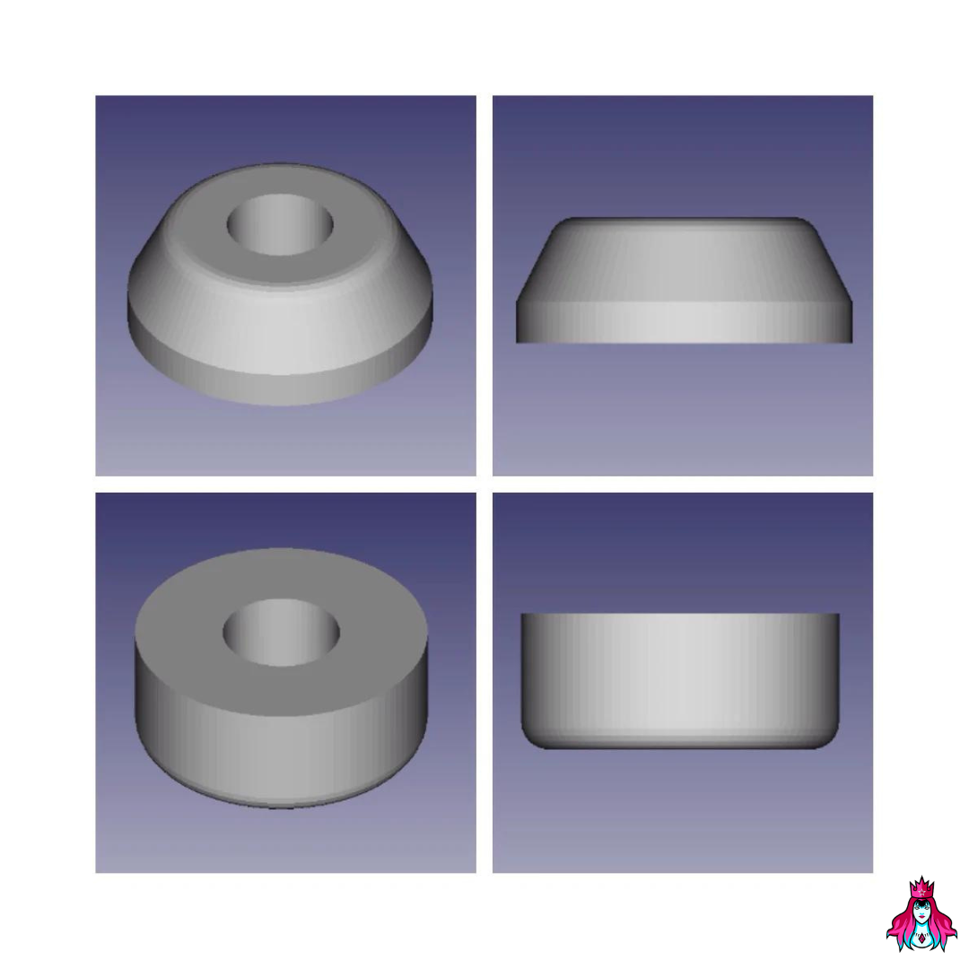 Bushings marca *Leefai* modelo ''Level Up'' Réplicas Poliuretano cor White Custom Shop