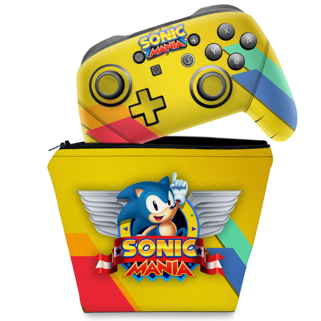 KIT Nintendo Switch Skin e Capa Anti Poeira - Sonic Mania - Pop