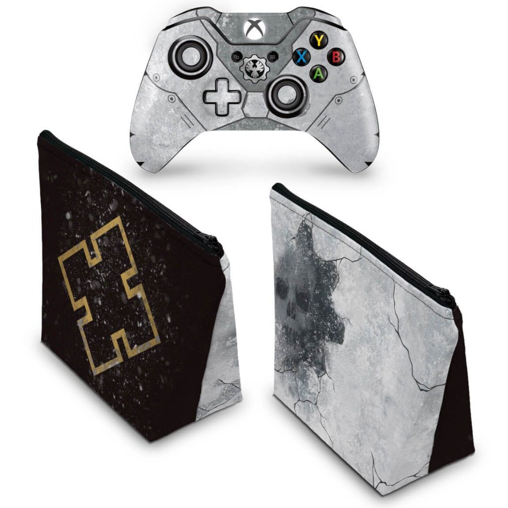 Kit Capa Case E Skin Xbox One Fat Controle Gears 5 Special Edition B Pop Arte Skins Atacado