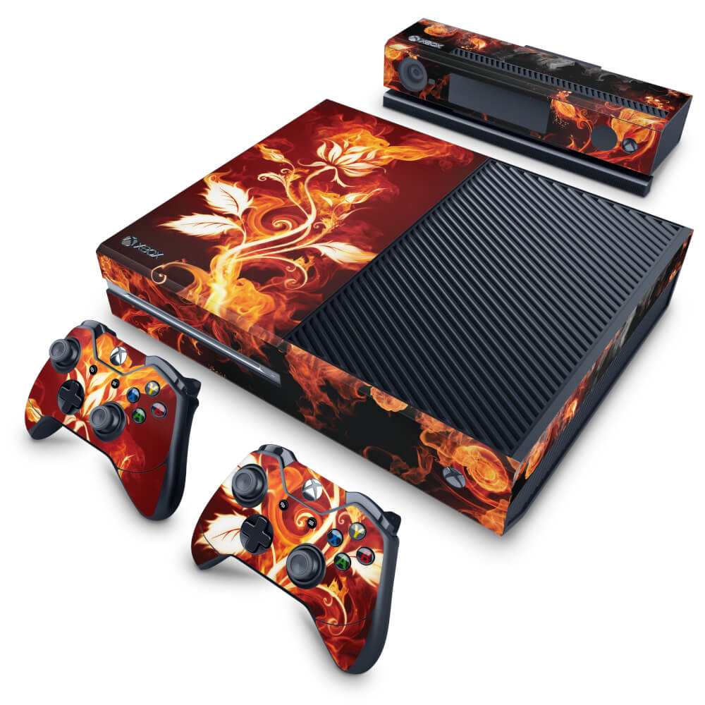 Xbox One Fat Skin Fire Flower Pop Arte Skins Atacado