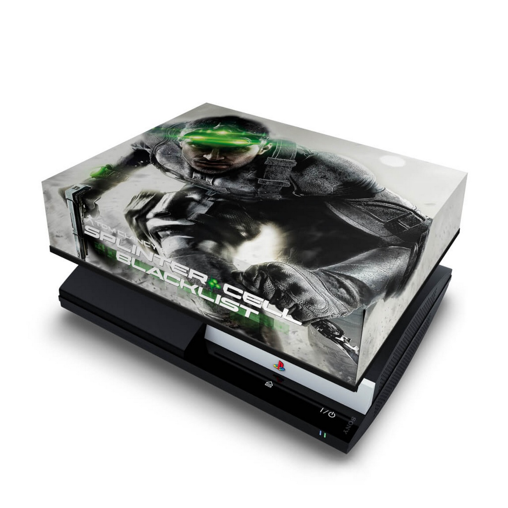 PS3 Fat Capa Anti Poeira - Splinter Cell Blacklist - Pop Arte Skins Atacado