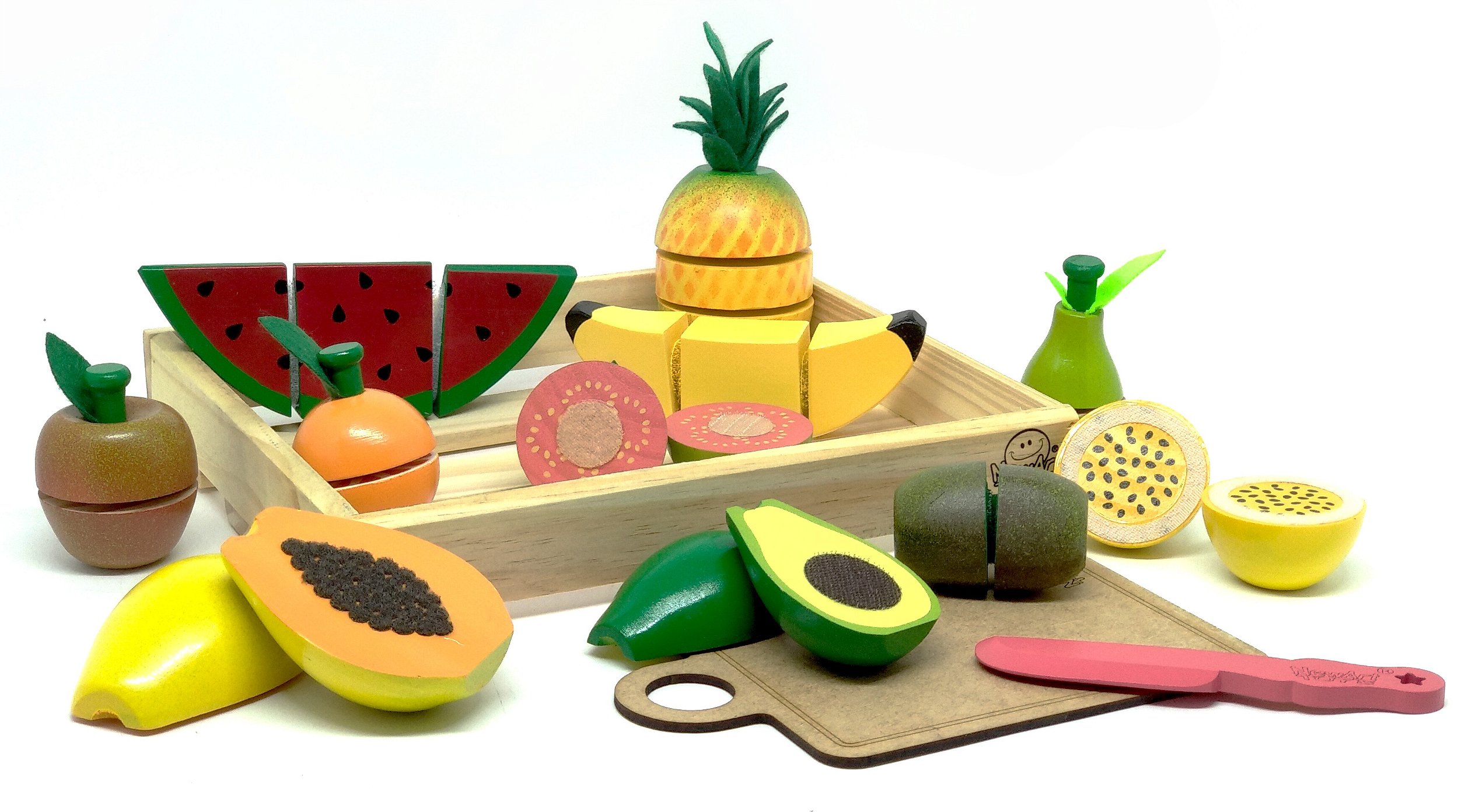 Brinquedo de Madeira Comidinha - KIT 11 FRUTINHAS COM CORTE - Loja Dino ...
