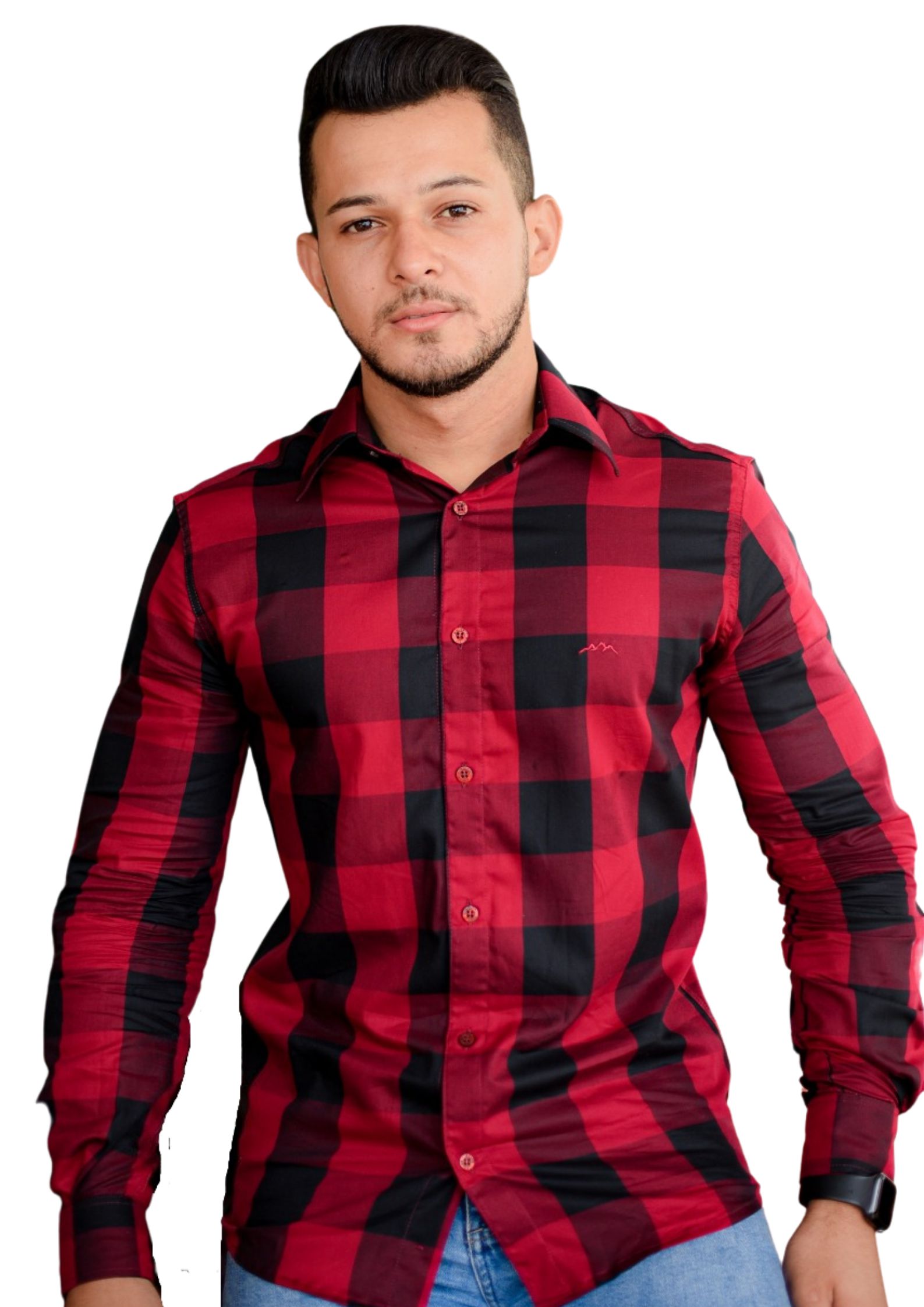 Camisa Xadrez Vermelha 100% algodão Fio 50 - Rolca Camisaria - as melhores  tendência de camisas e camisetas.
