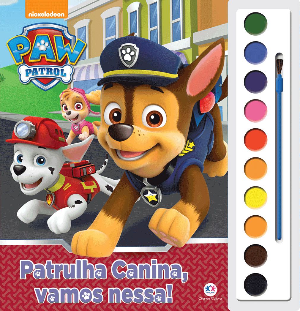 Livro Aquarela Para Pintar Patrulha Canina Paw Patrol