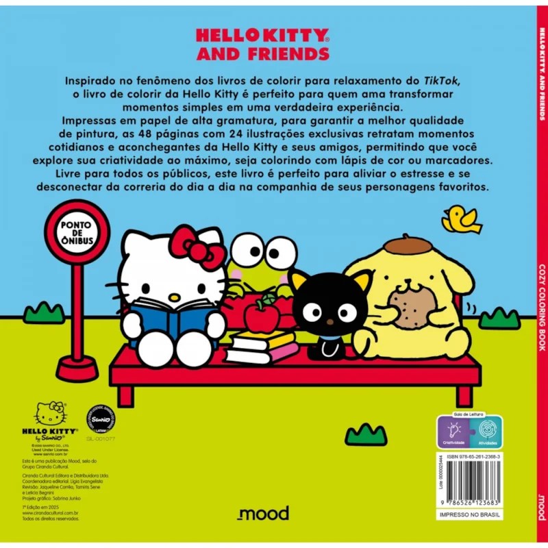 Livro Hello Kitty - Cozy Coloring Book - Editora Mood - Atacado de Livros