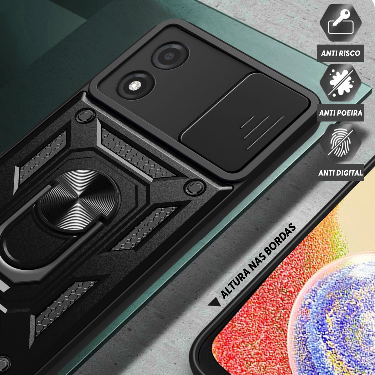 YUEQIAN Glitter Case For Motorola Moto E13 4G, Ultra Thin Transparent