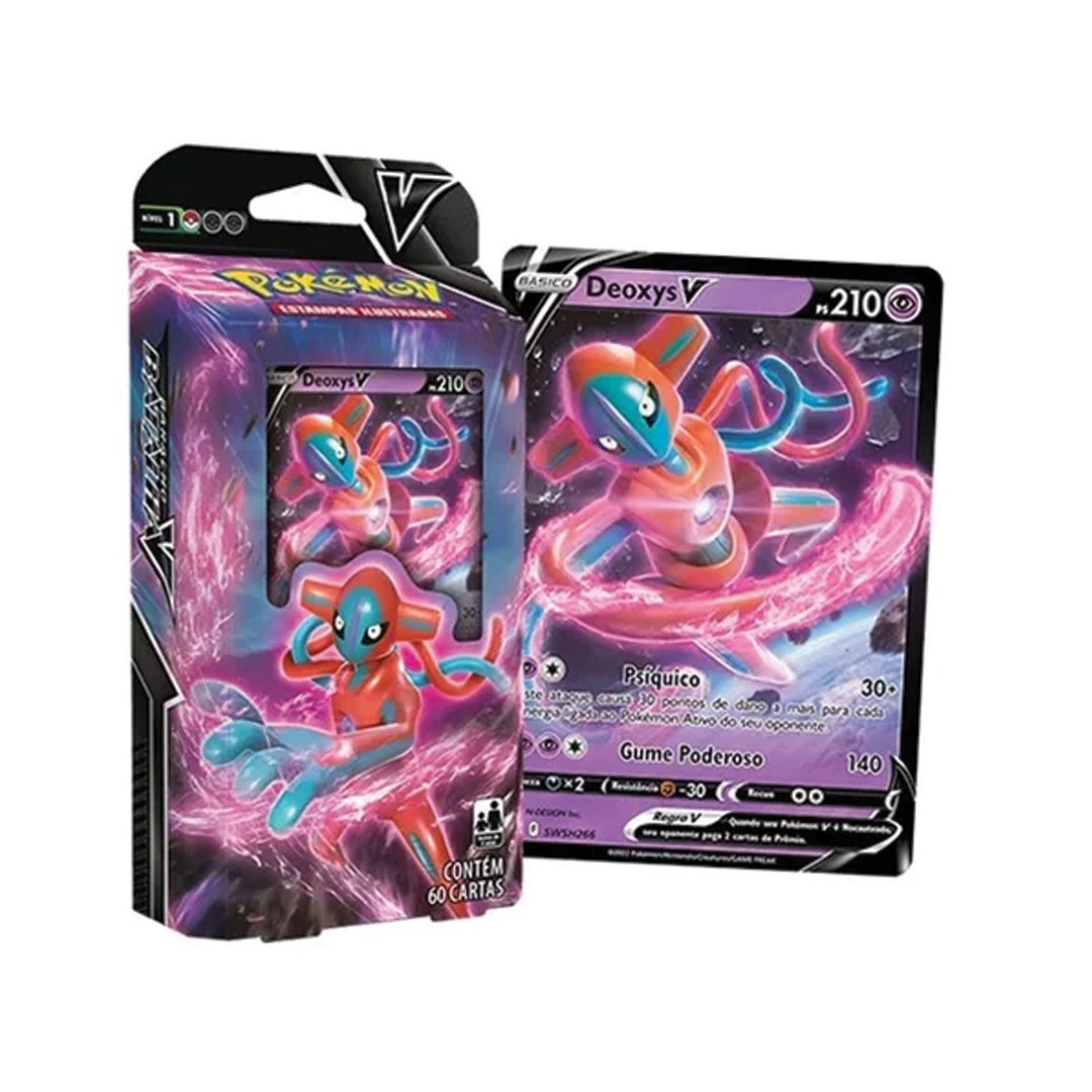 Pokémon TCG: Baralho Batalha V - Deoxys - Bazaar Geek