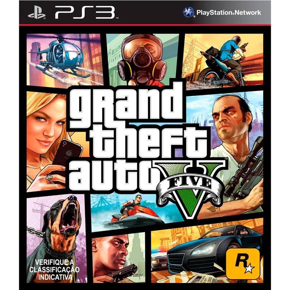 Gta 5 Grand Theft Auto V - Ps3 ( NOVO ) - Rodrigo Games