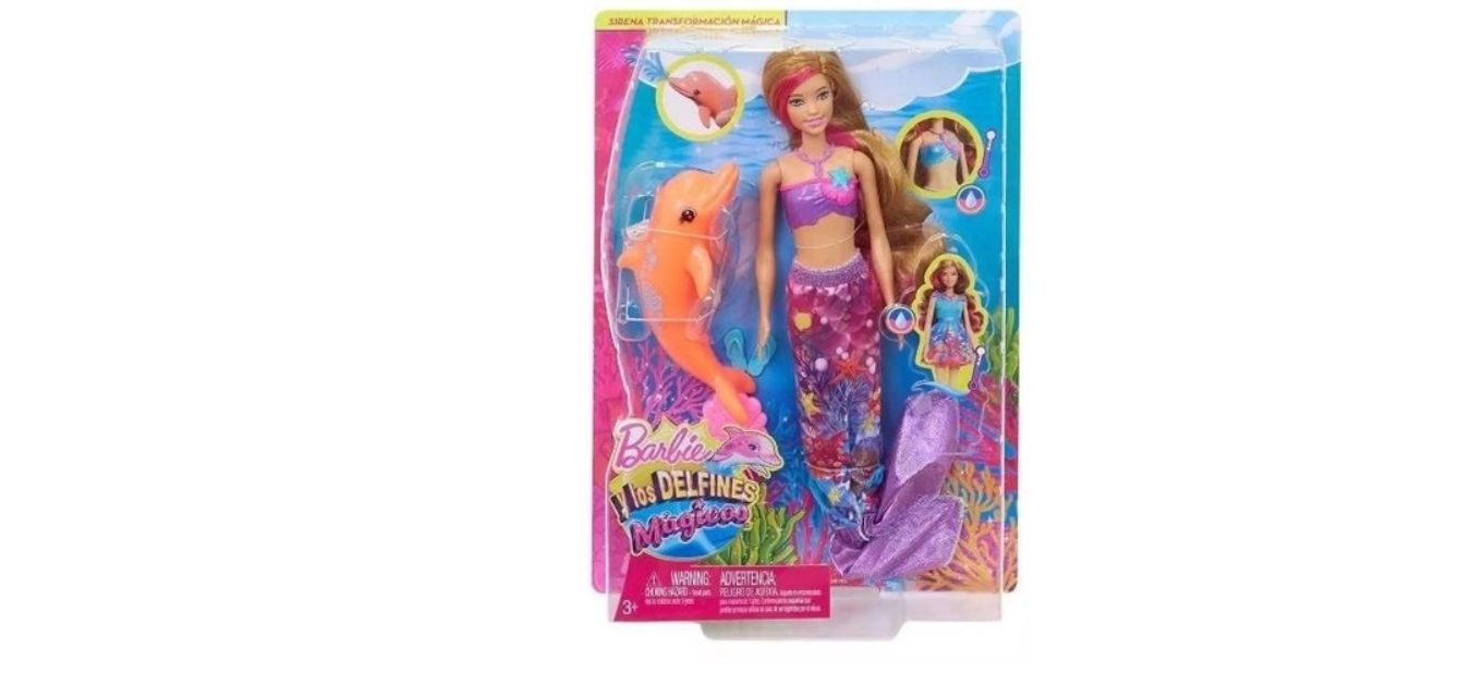 Barbie Sereia com Golfinho - Mattel - Bonecas - Compra na