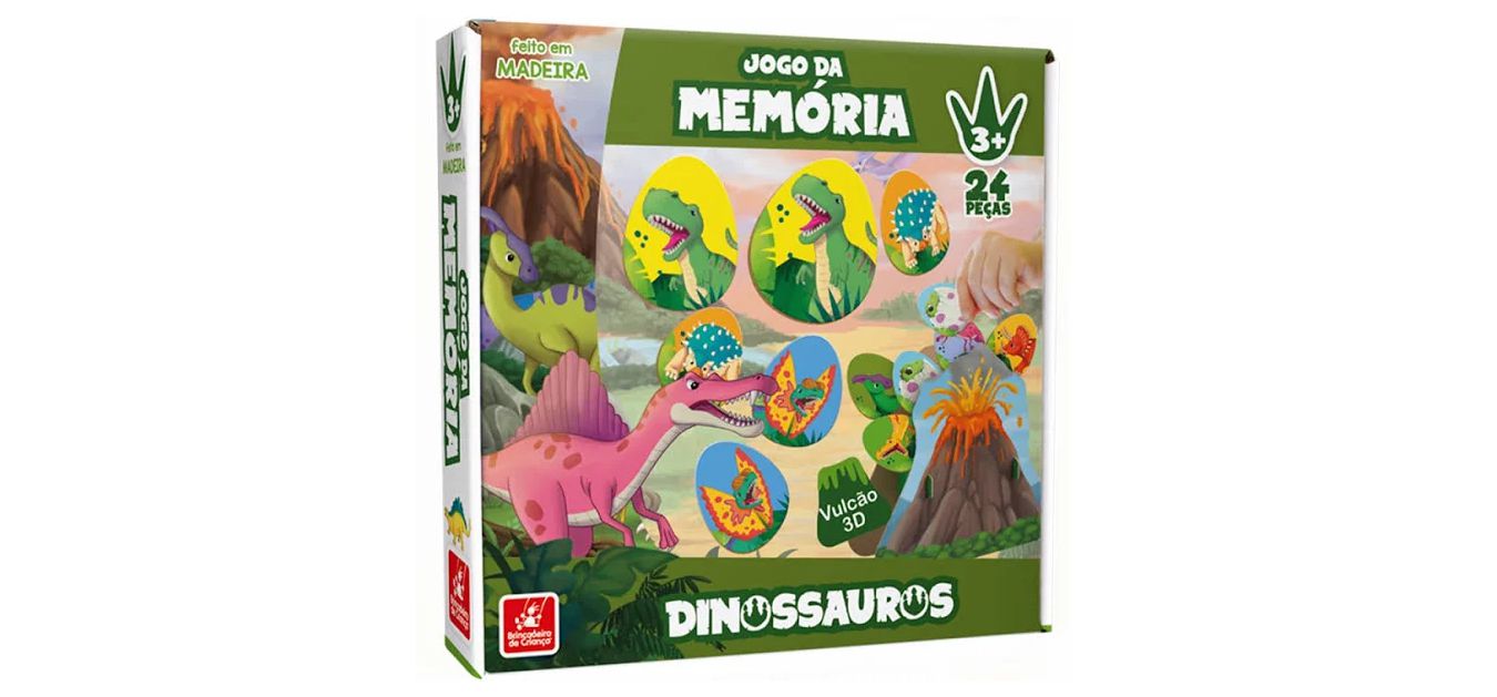 Jogo Quebra - Cabeça Dinossauro Feito Em Madeira 30 Peças