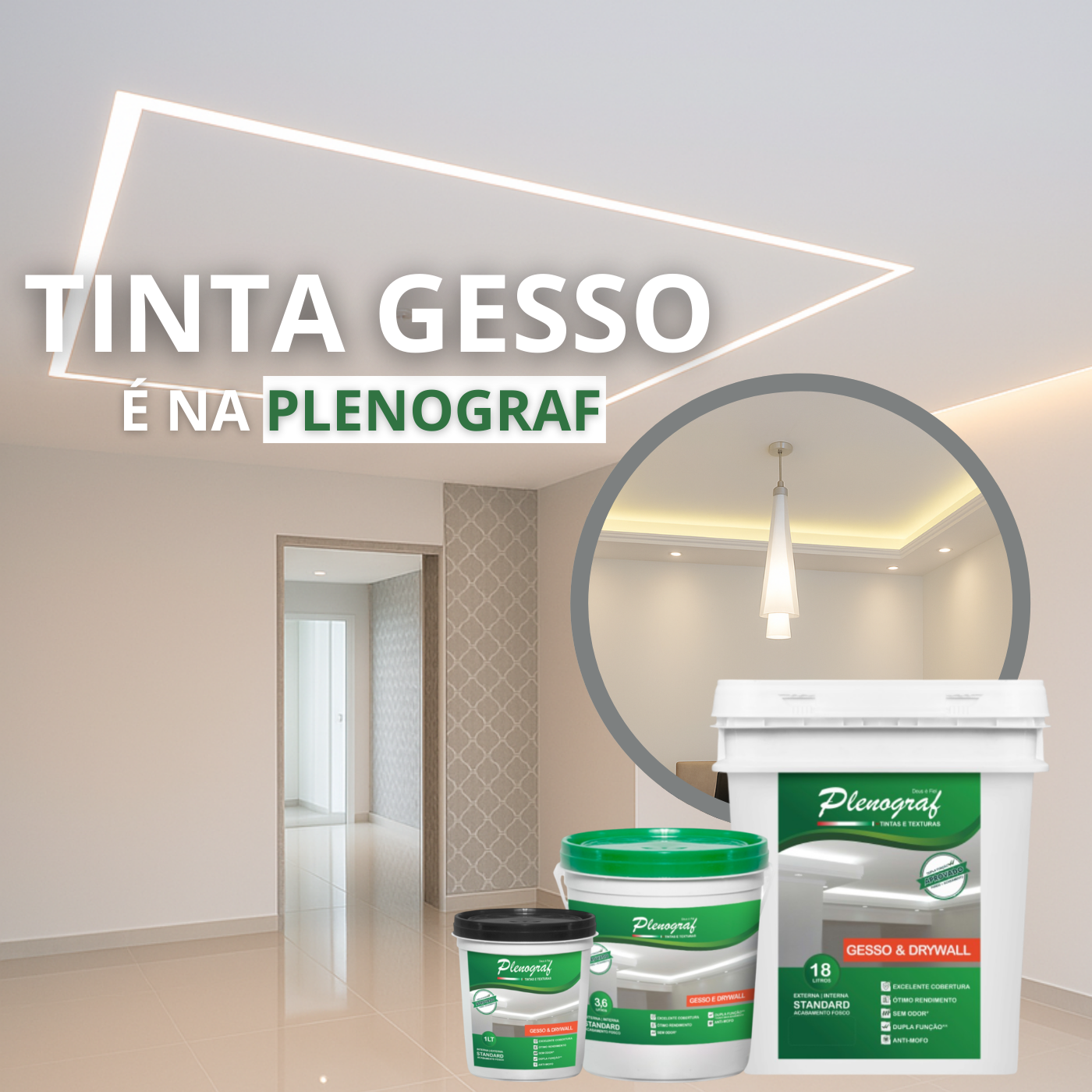 Tinta Acrílica para Gesso Plenograf | Fundo e Acabamento - Plenograf ...