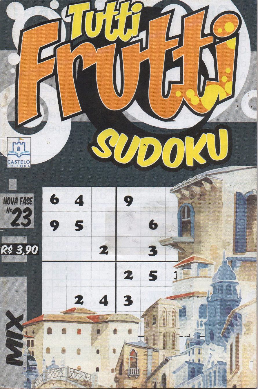 Livro Sudoku Ed. 03 - Médio/Difícil - Com Números Grandes - Só