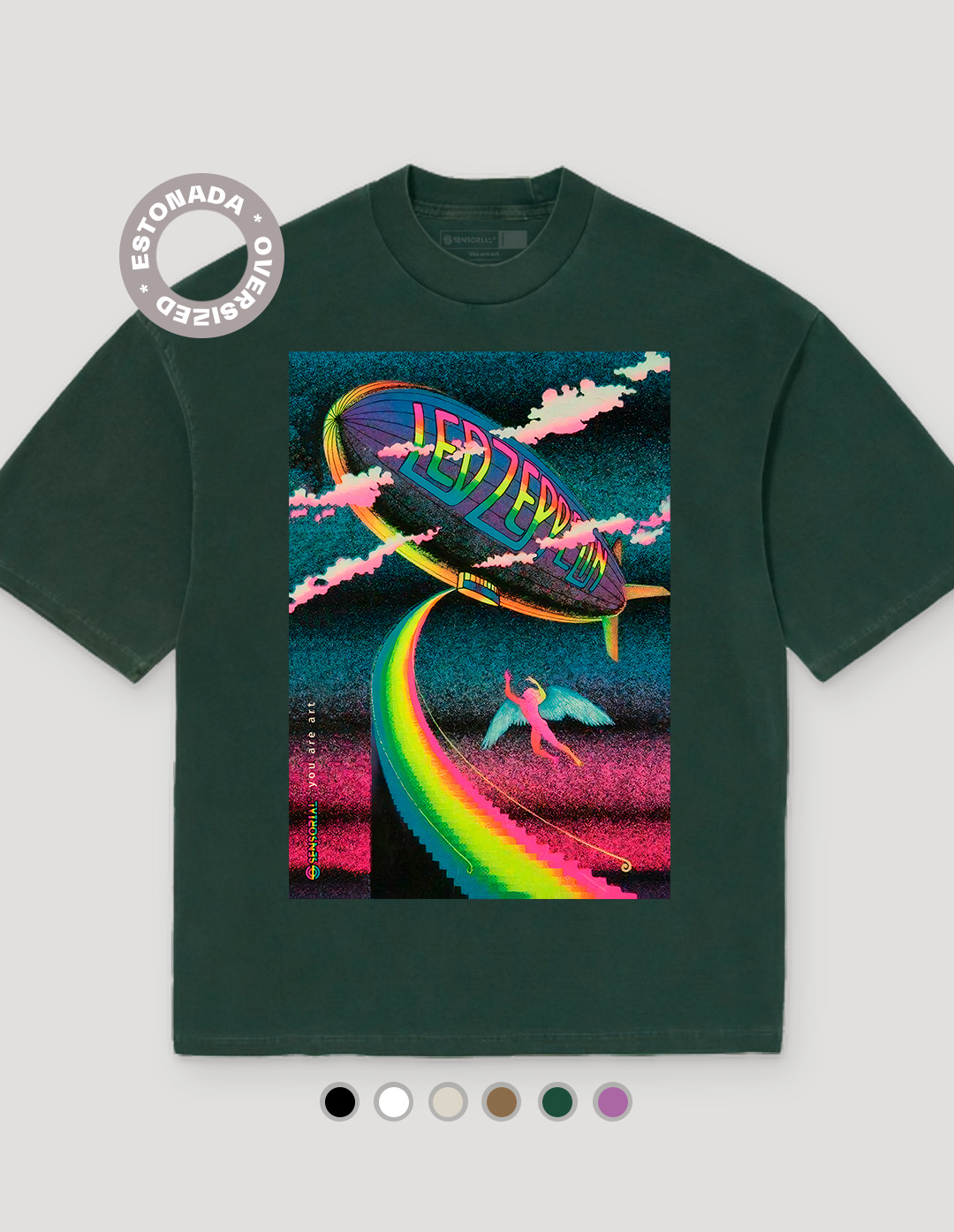 Camiseta Oversized Estonada Led Zeppelin - Sensorial, camisetas