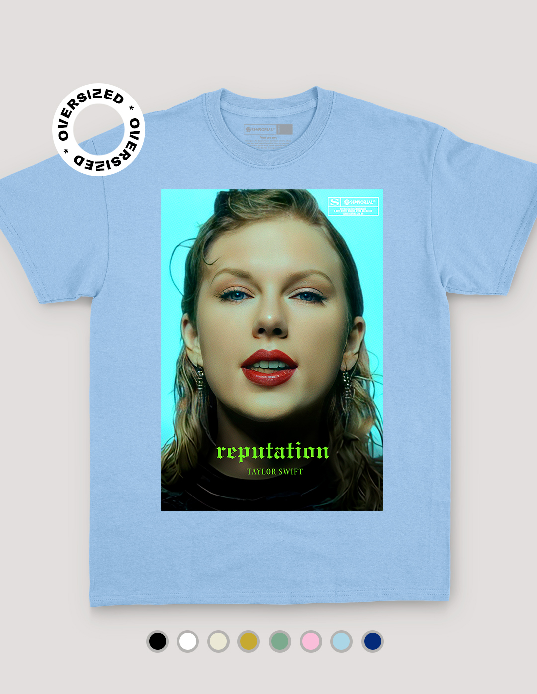 Camiseta Oversized Taylor Swift Reputation Face - Sensorial