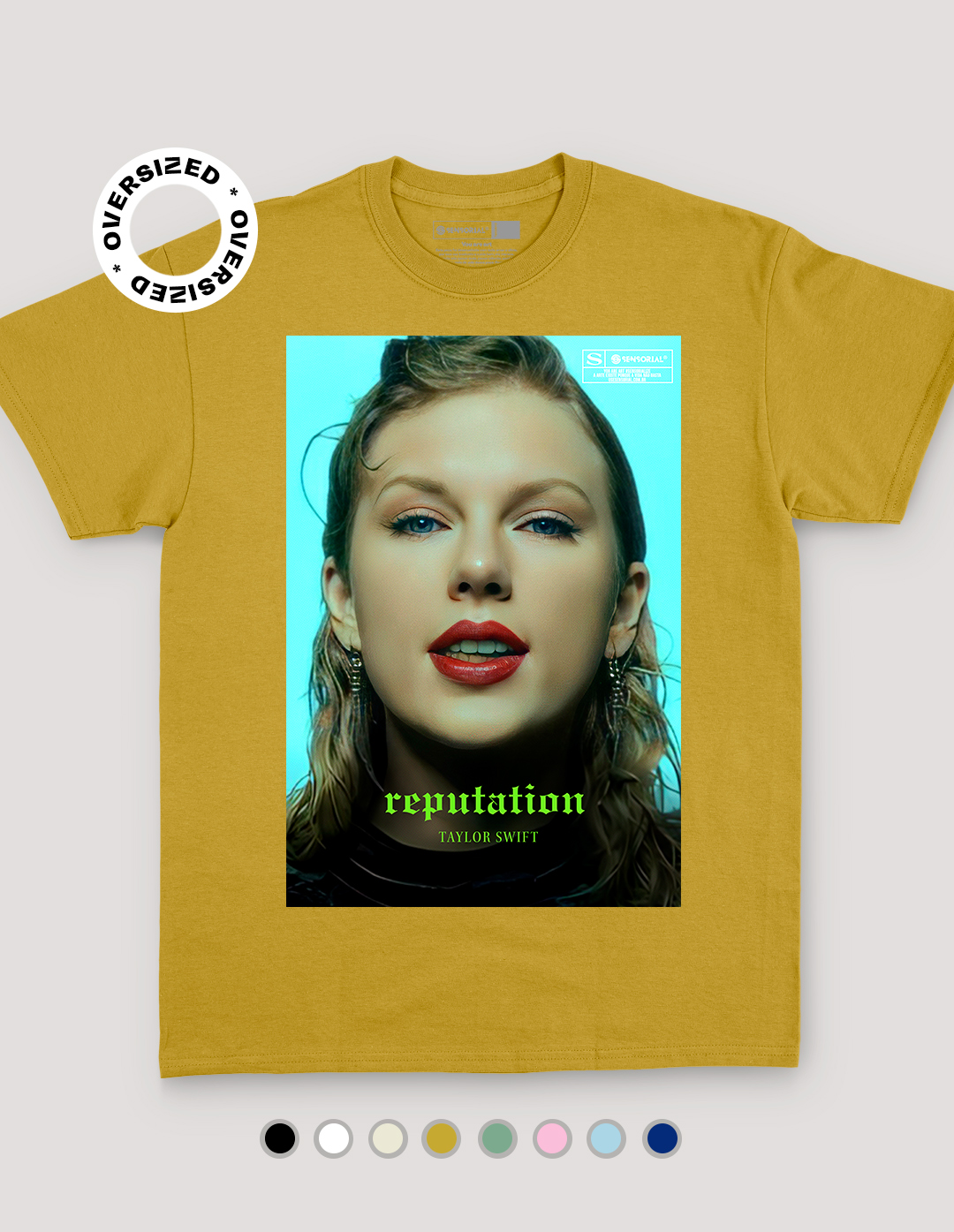 Camiseta Oversized Taylor Swift Reputation Face - Sensorial