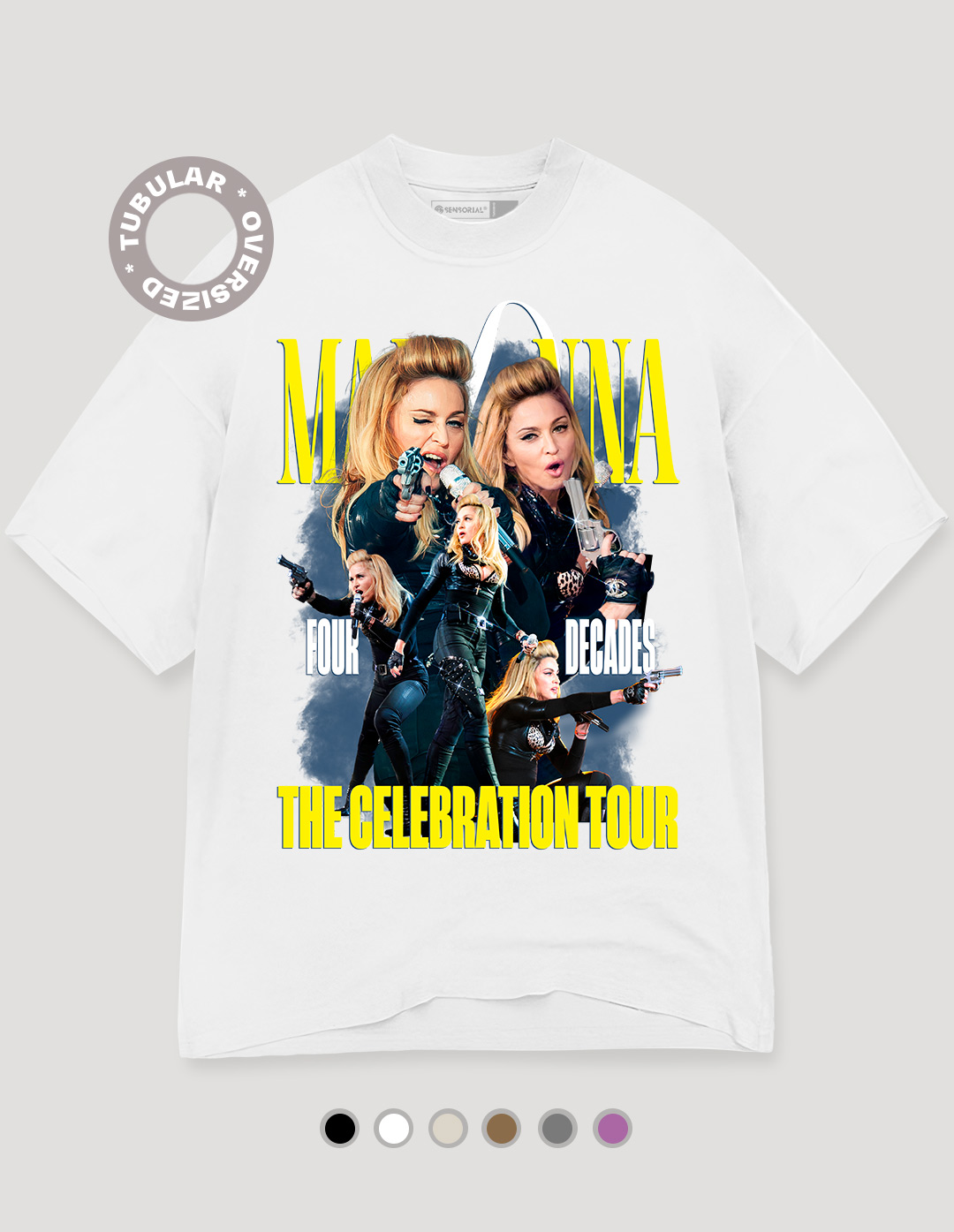 Camiseta Oversized Tubular Madonna Celebration Tour - Sensorial