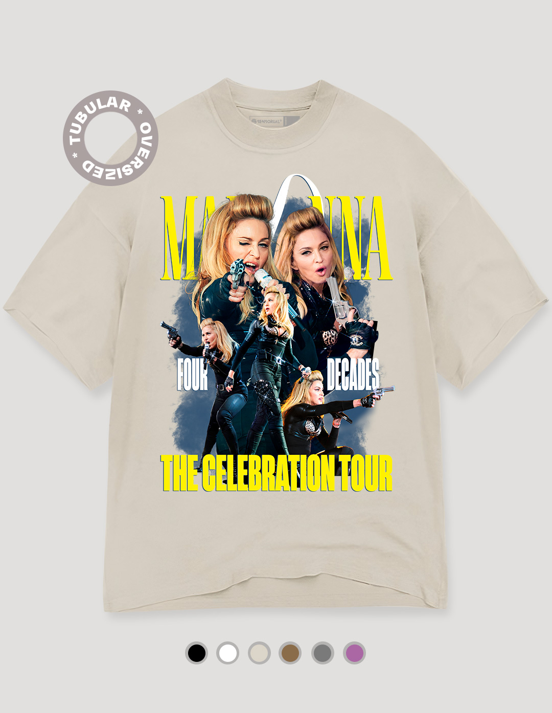 Camiseta Oversized Tubular Madonna Celebration Tour - Sensorial