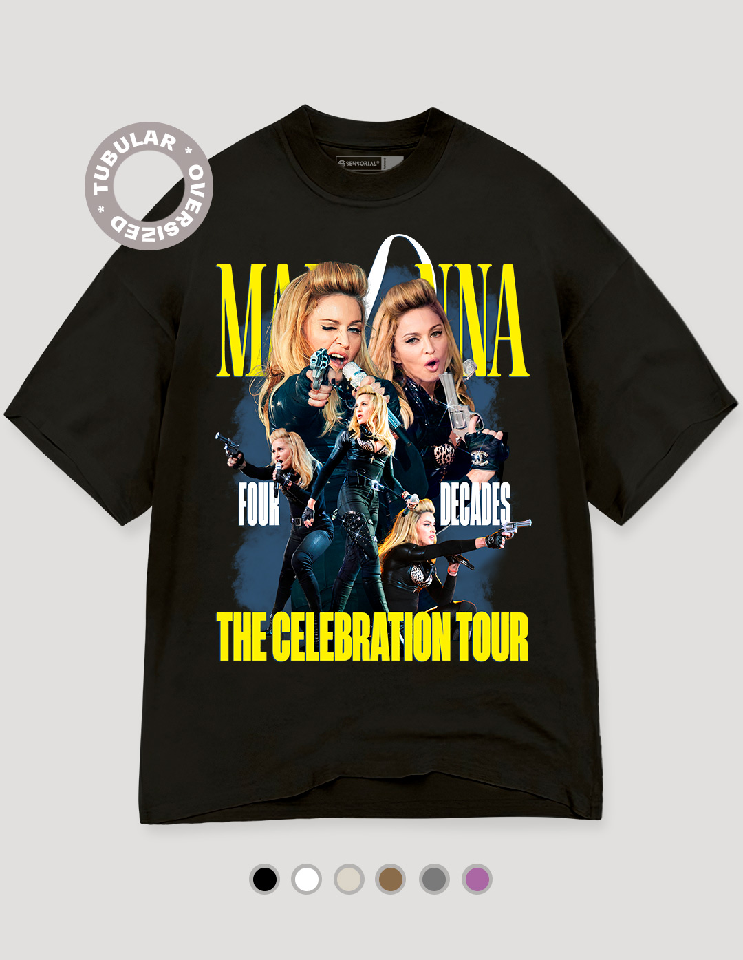 Camiseta Oversized Tubular Madonna Celebration Tour - Sensorial