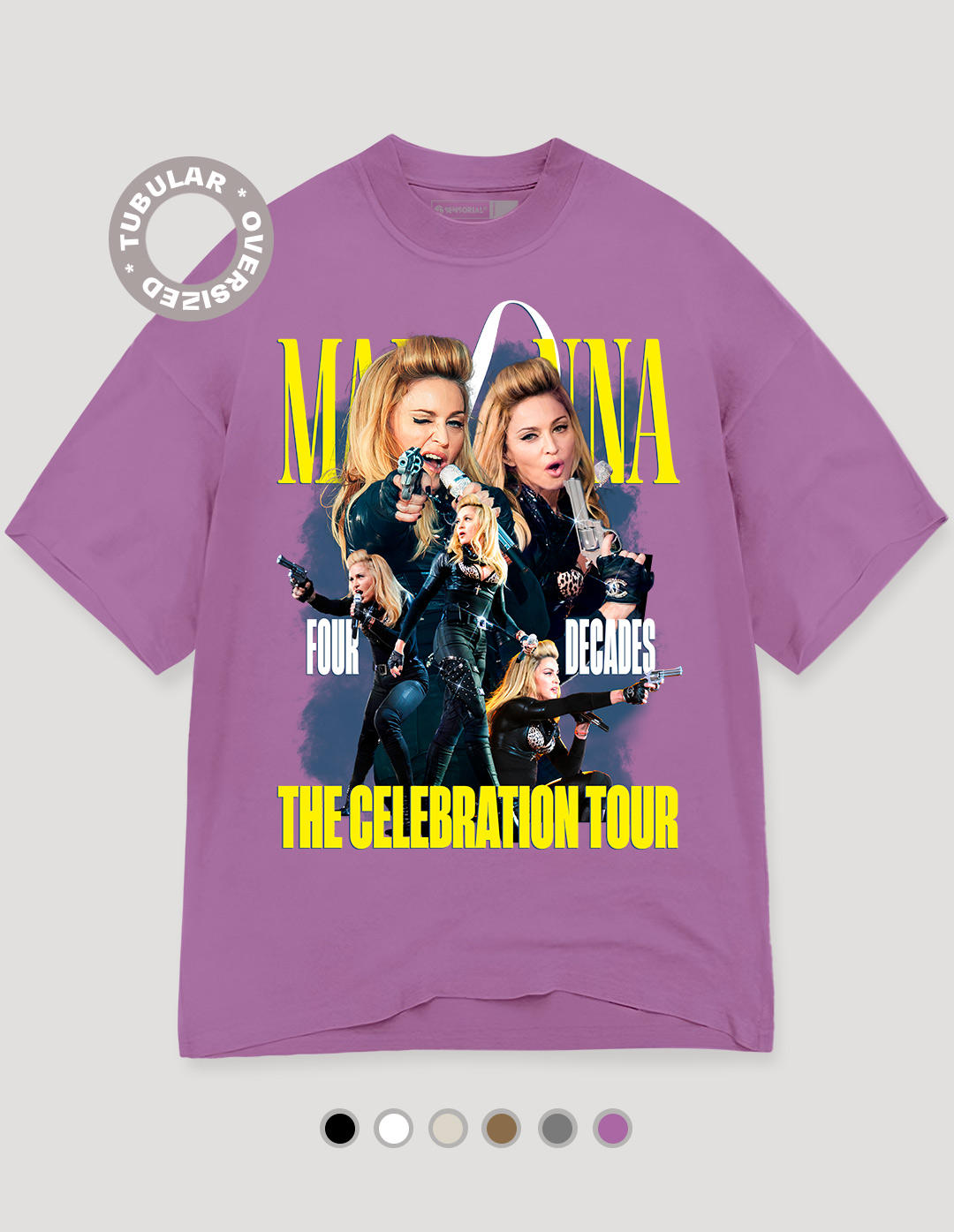 Camiseta Oversized Tubular Madonna Celebration Tour - Sensorial
