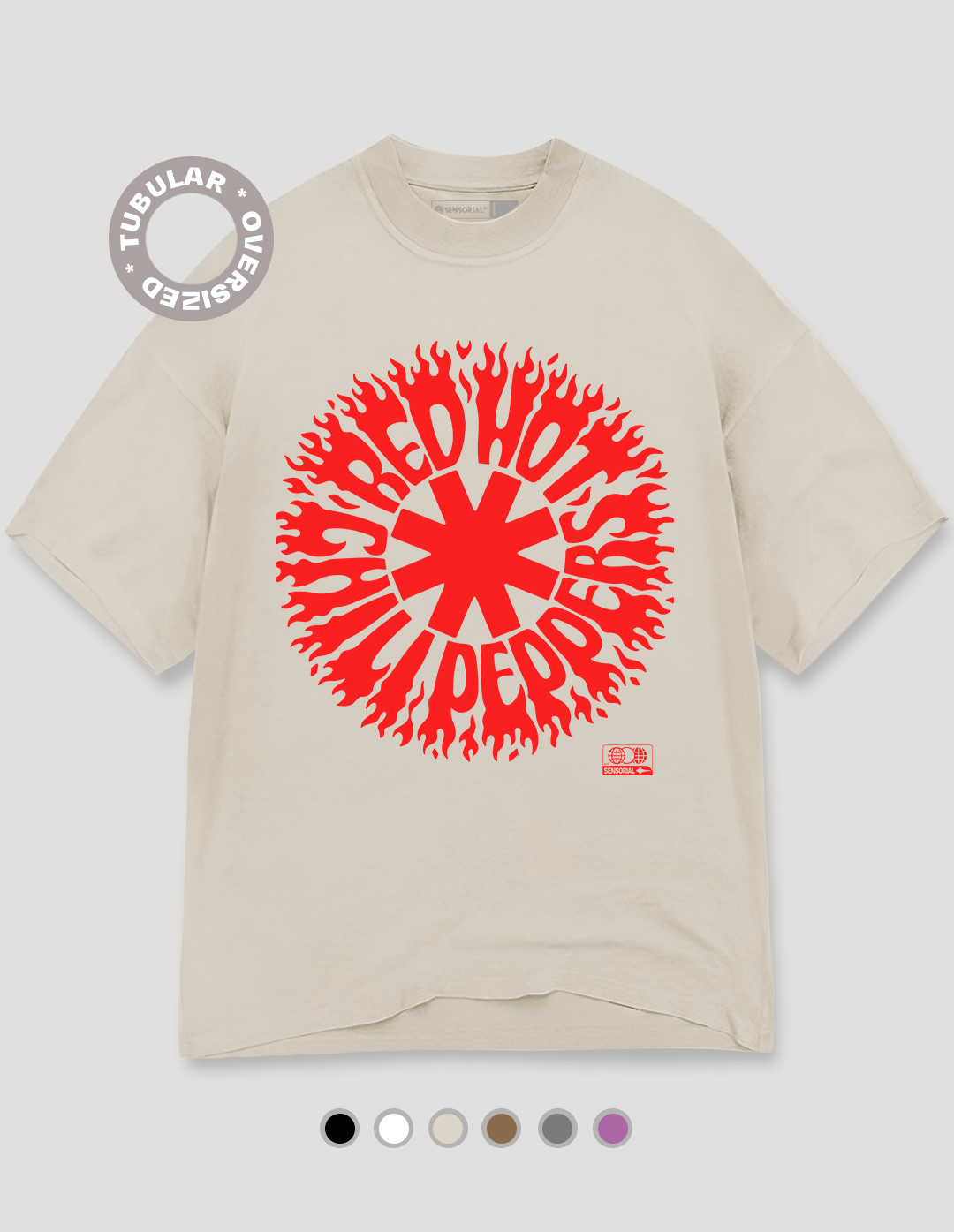 Camiseta Oversized Tubular Red Hot Chili Peppers Tour 2023