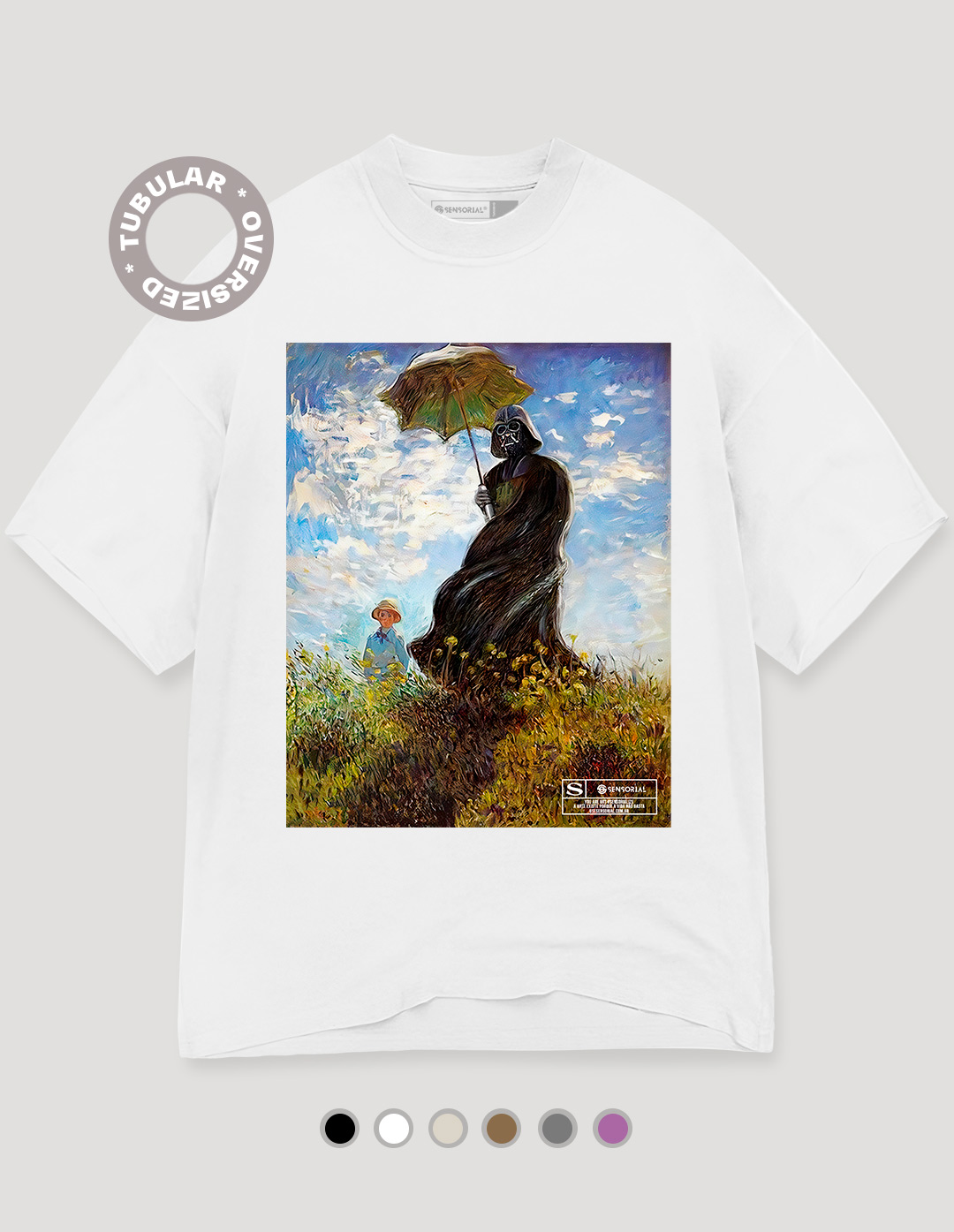 Camiseta Oversized Tubular Darth Vader Impressionista - Sensorial