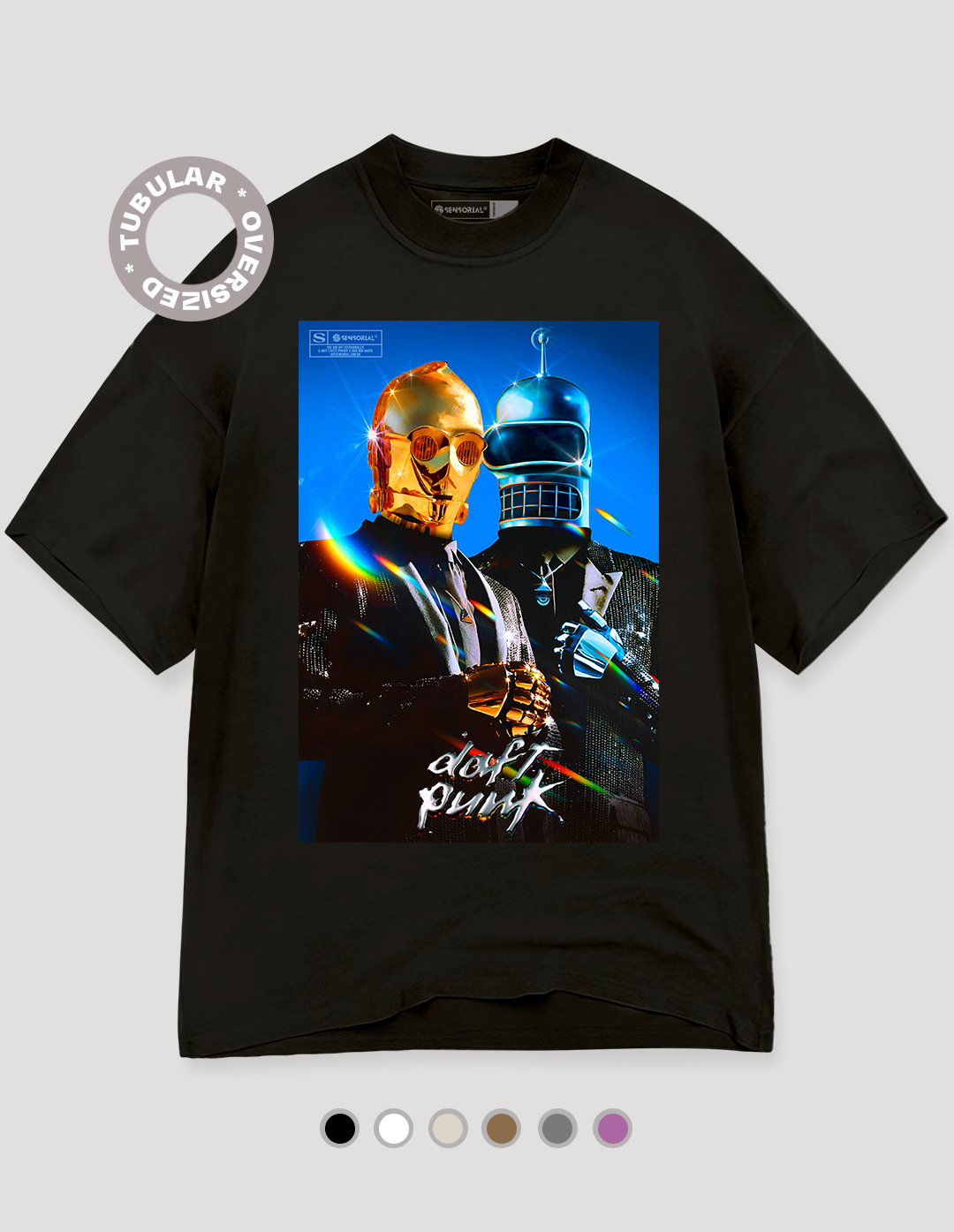 Camiseta Oversized Tubular Daft Punk - Sensorial, camisetas