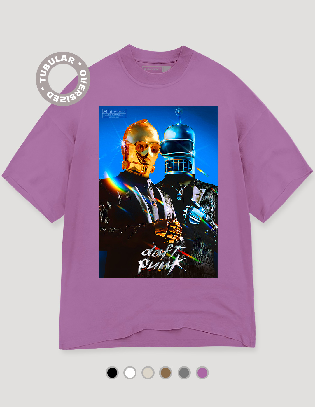 Camiseta Oversized Tubular Daft Punk - Sensorial, camisetas