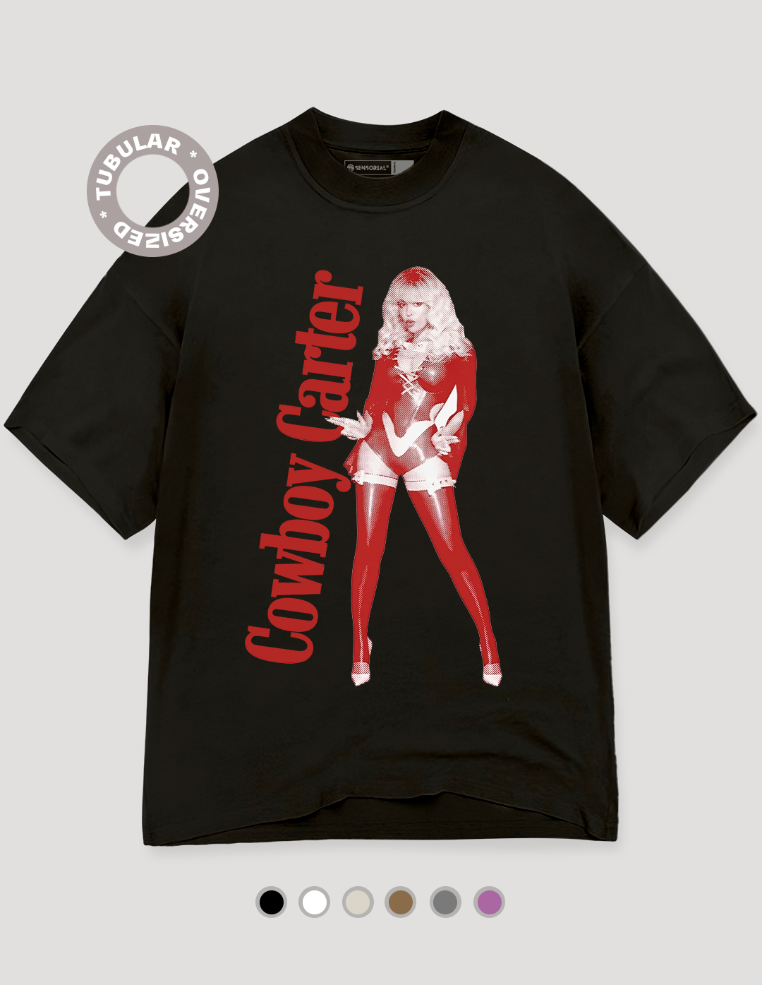 Camiseta Oversized Tubular Beyoncé Cowboy Carter Texas - Sensorial