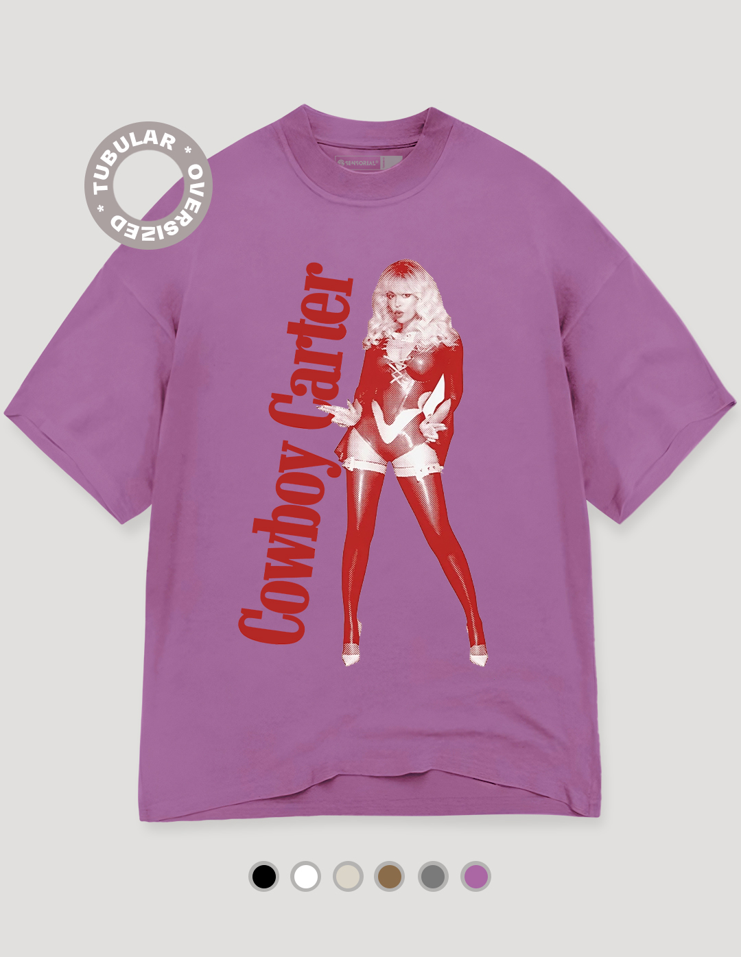 Camiseta Oversized Tubular Beyoncé Cowboy Carter Texas - Sensorial