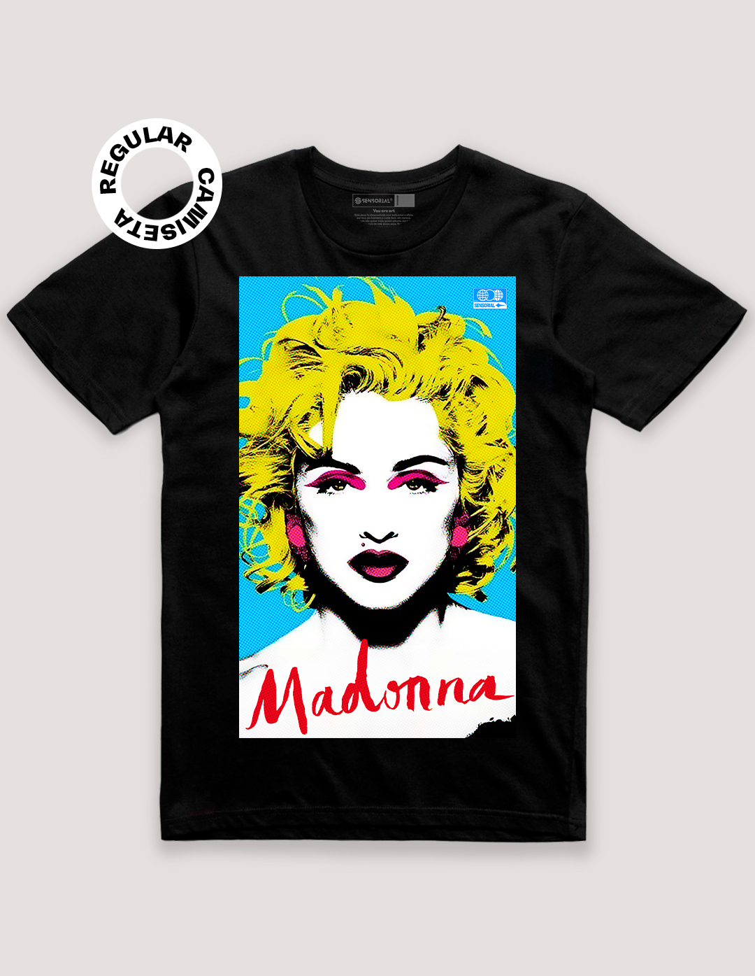 Camiseta Tradicional Madonna Pop Art - Sensorial, camisetas