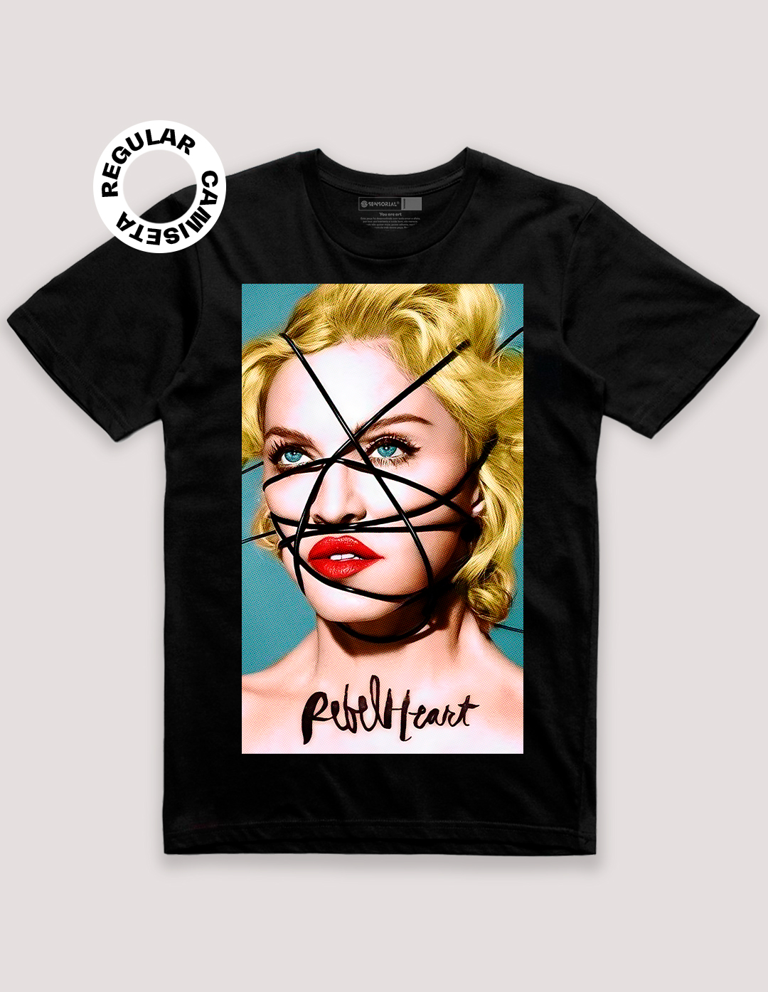 Madonna REBEL HEART TOUR 2016 Tシャツ Sサイズ Camiseta Tradicional Madonna Rebel Heart - Sensorial, camisetas