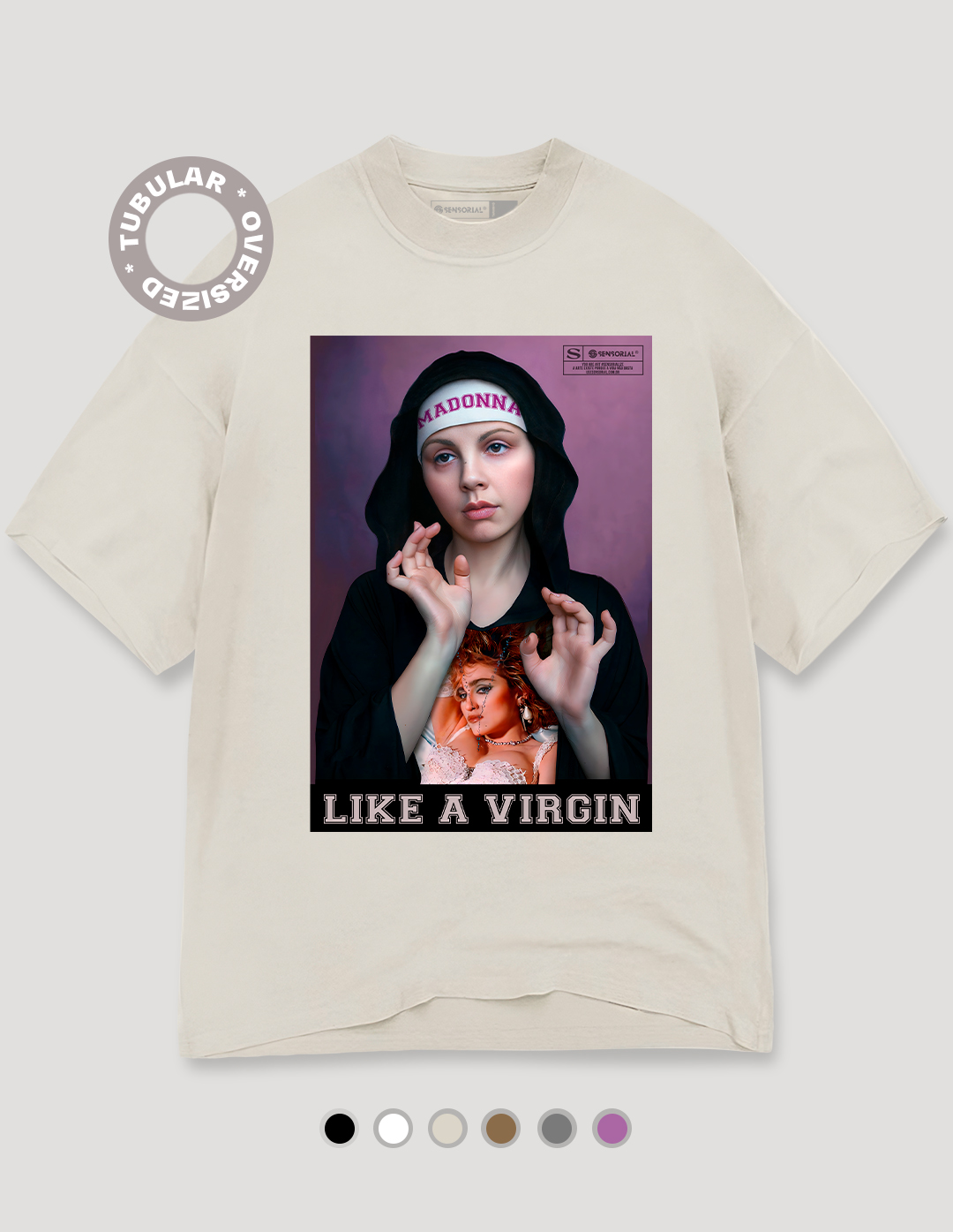 Camiseta Oversized Tubular Madonna Like A Virgin - Sensorial