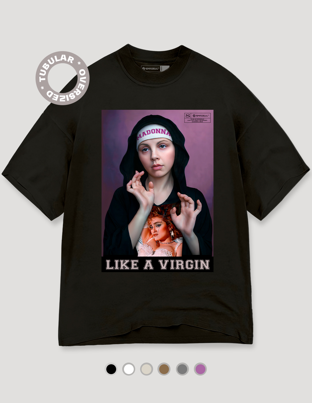 Camiseta Oversized Tubular Madonna Like A Virgin - Sensorial