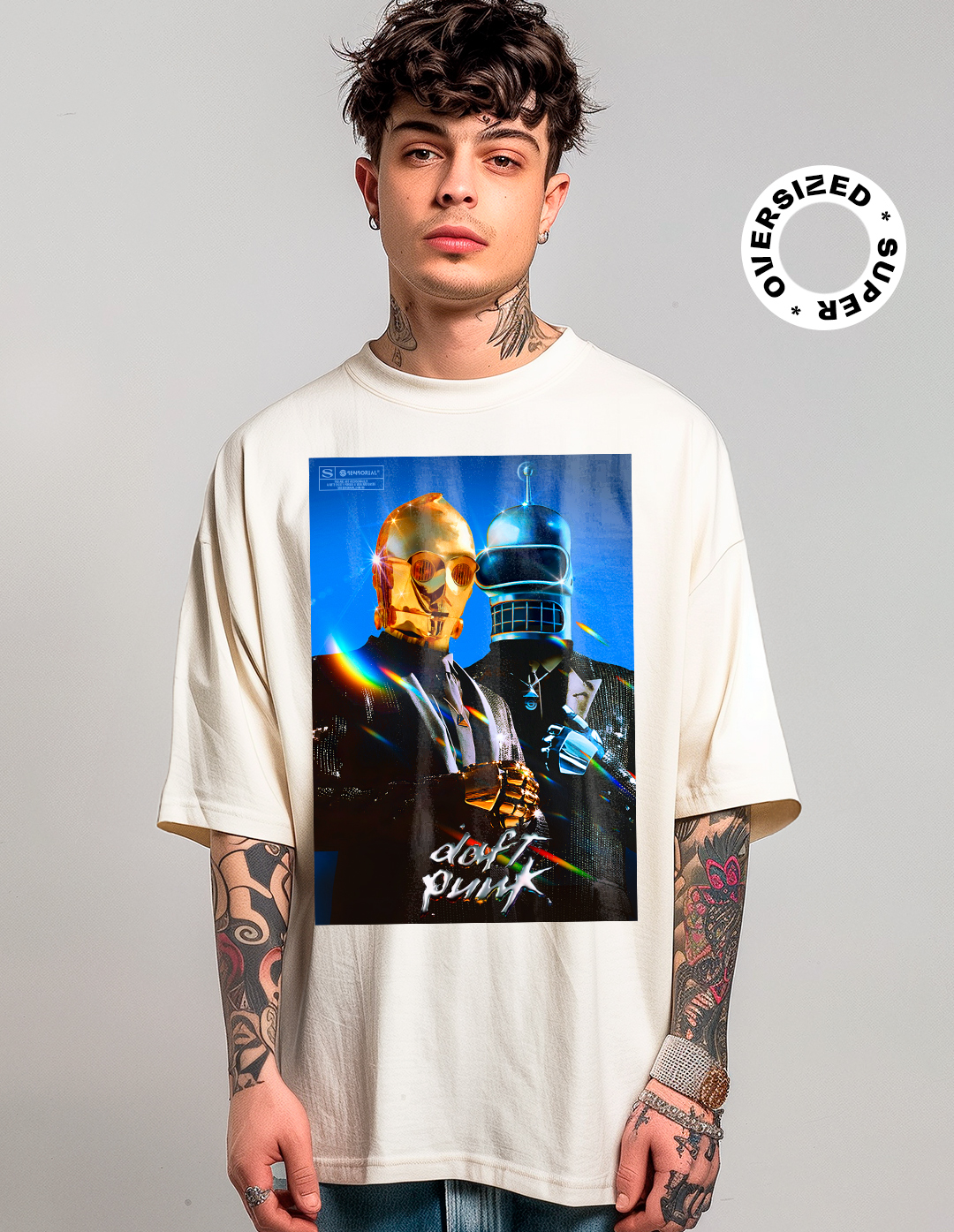 Camiseta Oversized Super Daft Punk - Sensorial, camisetas