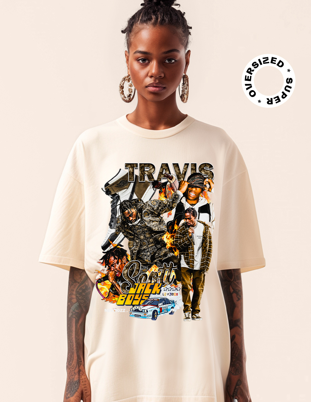 Camiseta Oversized Super Travis Scott Jack Boys - Sensorial