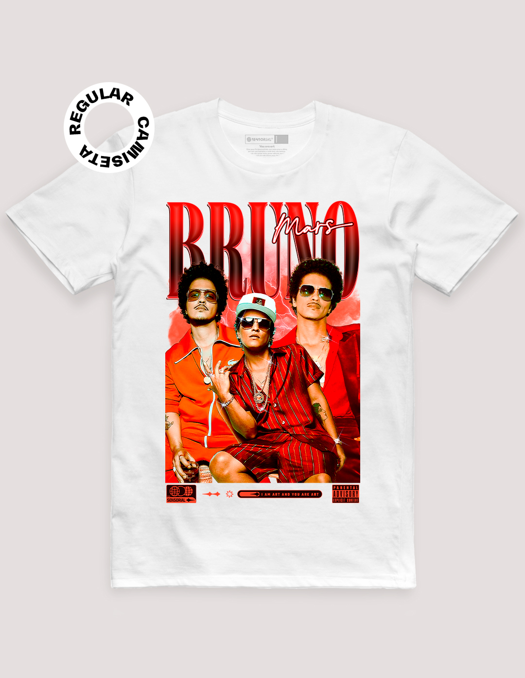 Kit com 3 peças Regular Bruno Mars #1 - Sensorial, camisetas