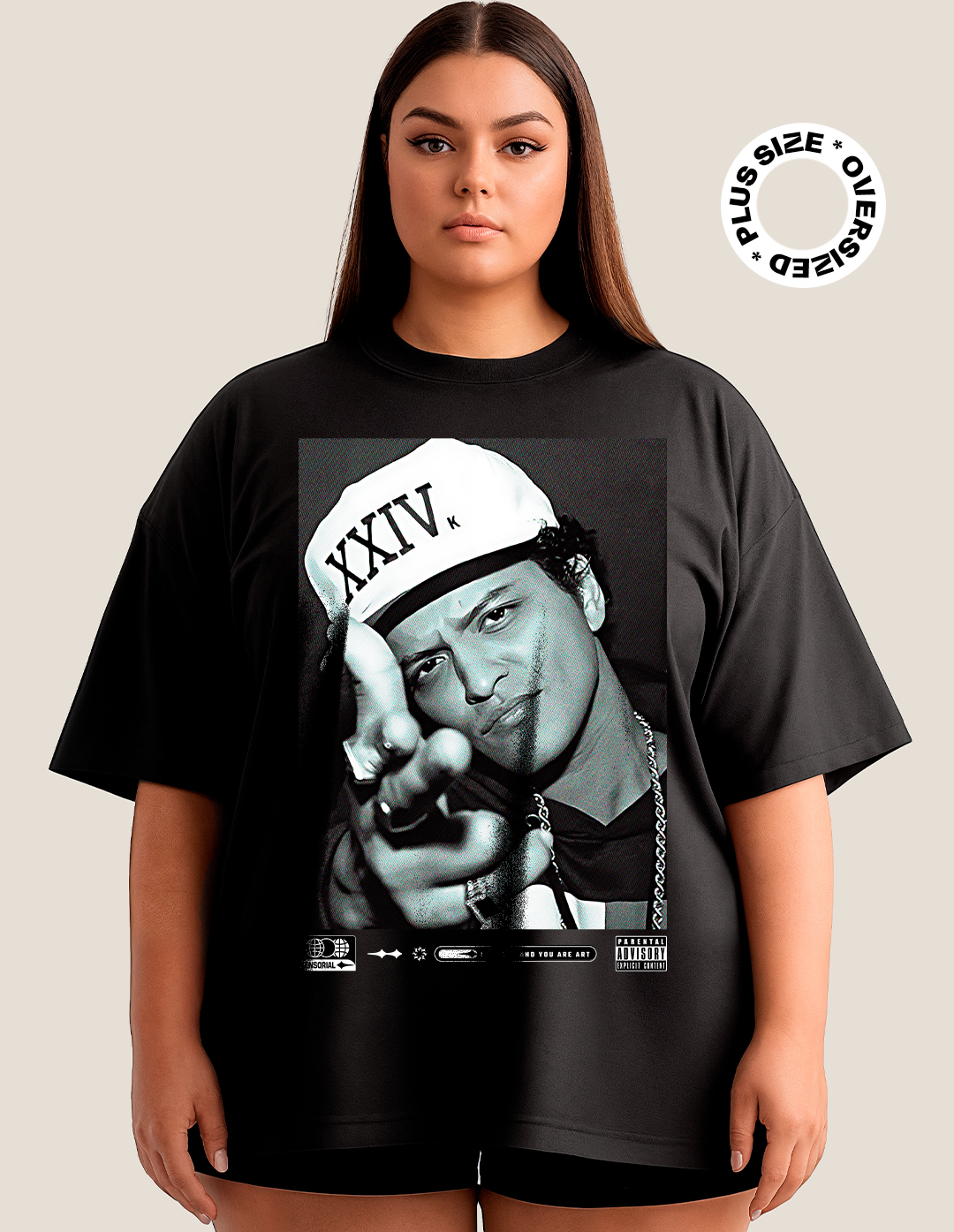 Camiseta Oversized Plus Size Bruno Mars XXVI - Sensorial