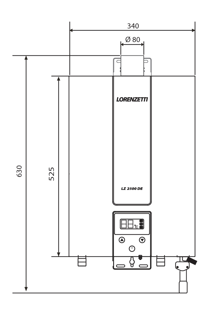 Aquecedor De Água A Gás Lorenzetti 25 Litros LZ 2500 DE-B Branco