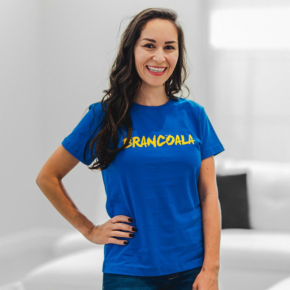 Boné Brancoala - Azul com Preto - Loja Brancoala - Camisetas e